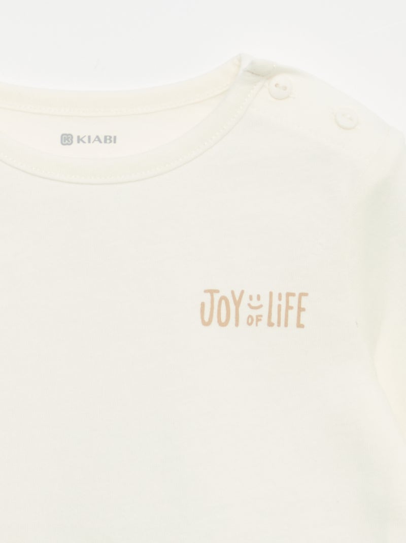 3-teiliges Set: Sweatshirt, Jogginghose und T-Shirt Beige - Kiabi