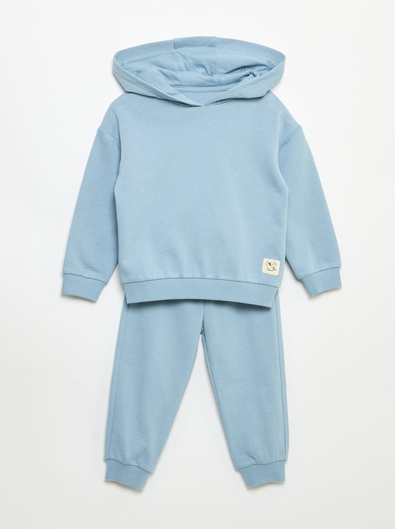 3-teiliges Set: Sweatshirt, Jogginghose und T-Shirt Bleu - Kiabi