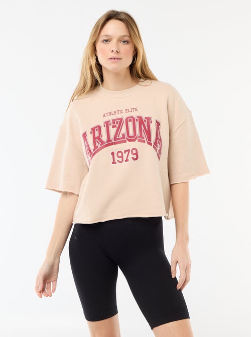 3/4 Sleeve French Terry T-shirt - Kiabi