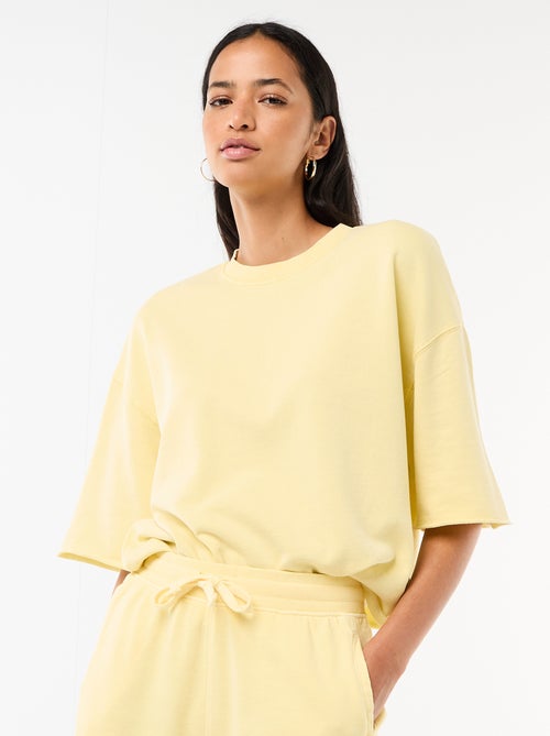 3/4 Sleeve French Terry T-shirt - Kiabi