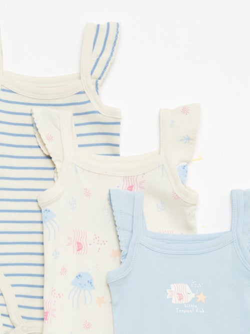 3er-Pack ärmellose Bodys - Kiabi