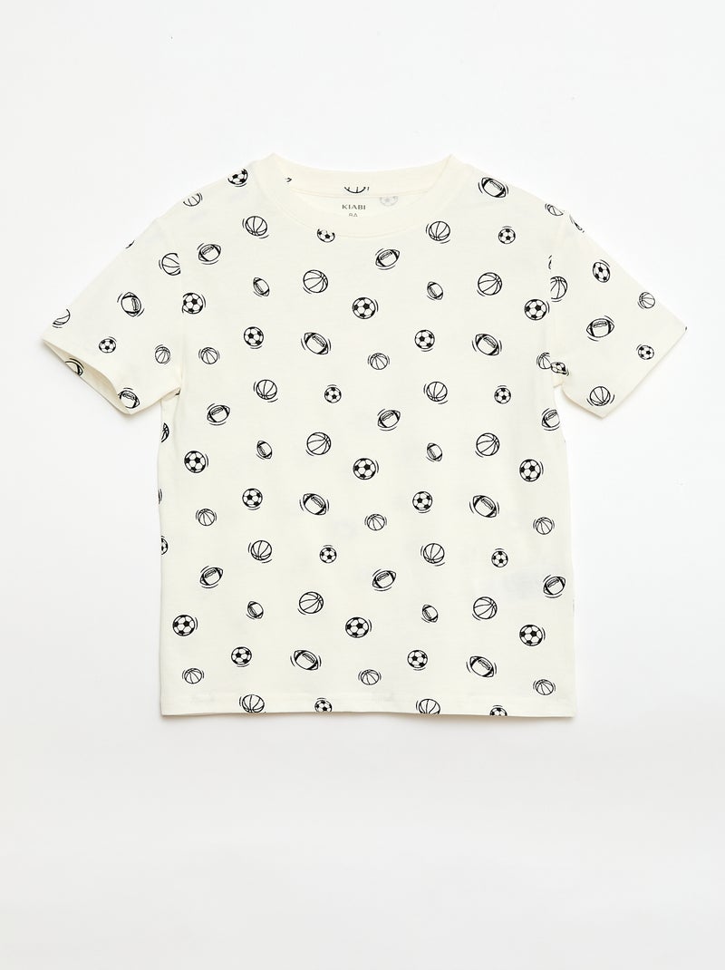 3er-Pack Baumwoll-T-Shirts Blau - Kiabi