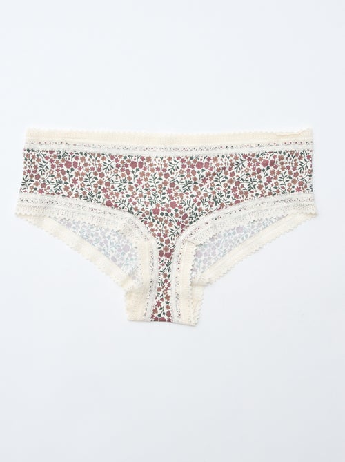 3er-Pack bedruckte Mikrofaser-Shortys - Kiabi