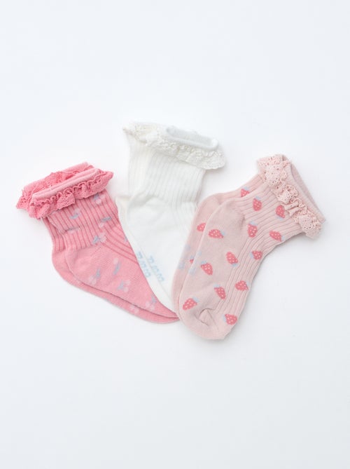 3er-Pack bedruckte Socken - Kiabi