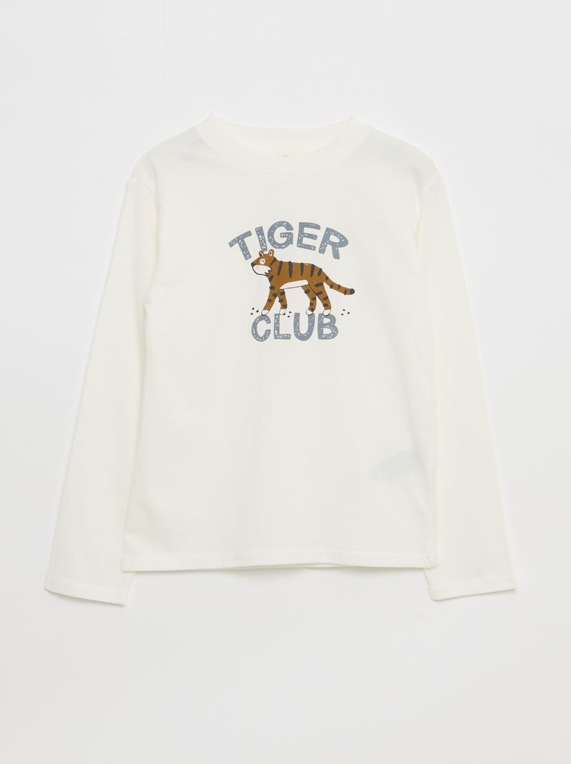 3er-Pack bedruckte T-Shirts Beige - Kiabi