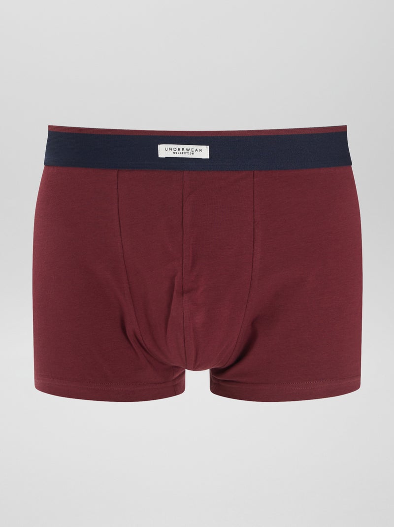 3er-Pack Boxershorts Bordeaux - Kiabi