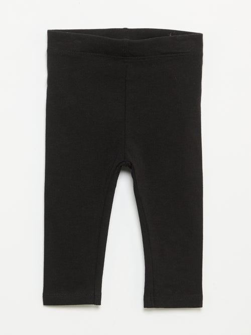 3er-Pack einfarbige Jersey-Leggings - Kiabi