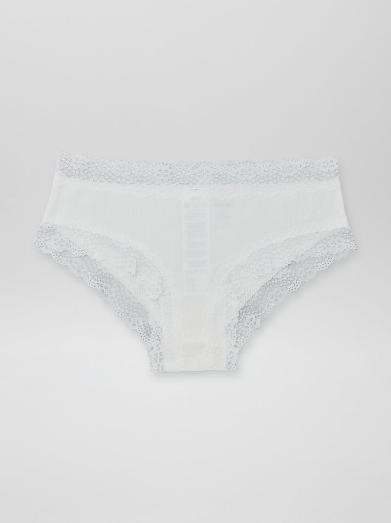 3er-Pack Feinripp-Shortys GRAU - Kiabi