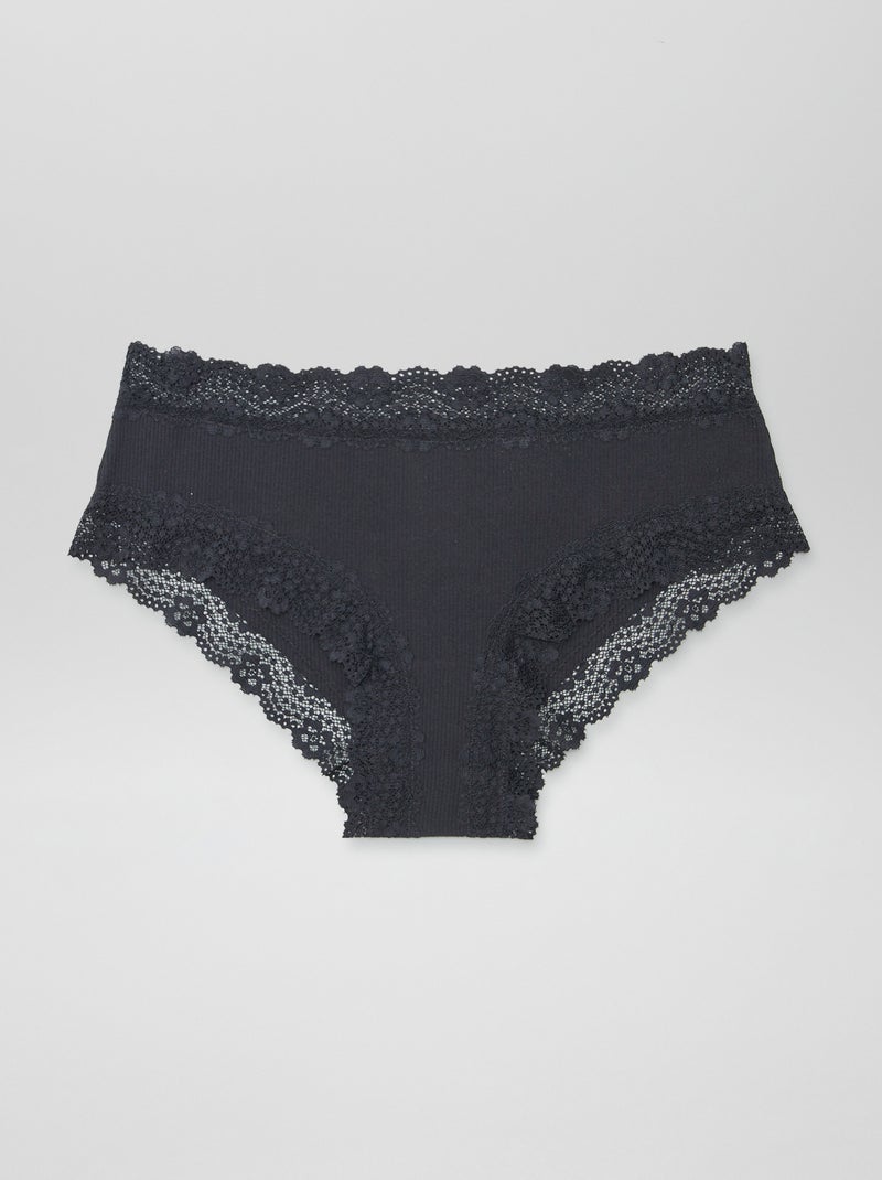 3er-Pack Feinripp-Shortys GRAU - Kiabi