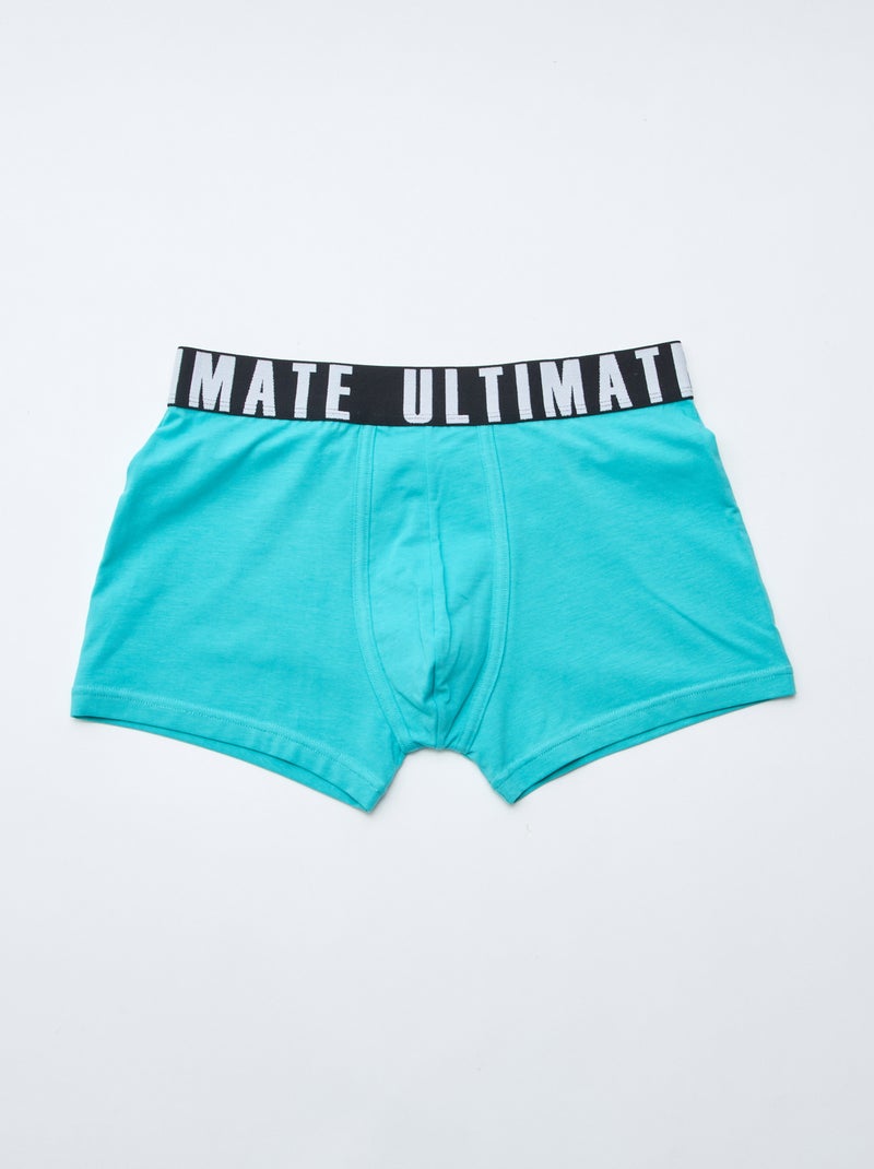 3er-Pack gemusterte Boxershorts Blau - Kiabi