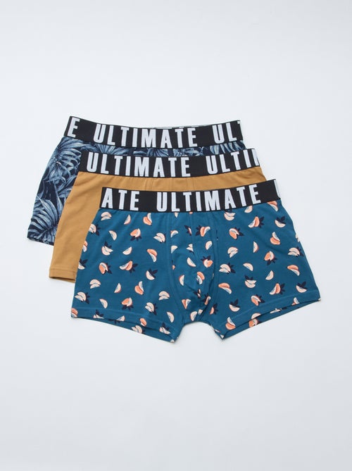 3er-Pack gemusterte Boxershorts - Kiabi