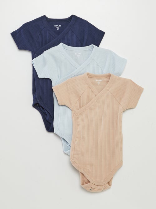 3er-Pack gerippte Bodys - Kiabi