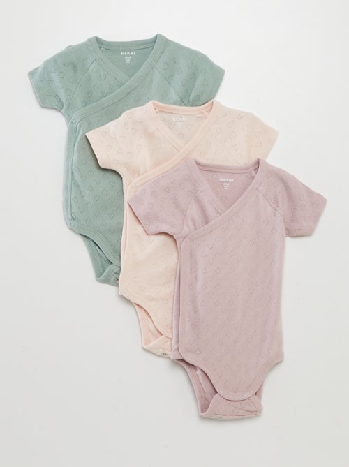 3er-Pack gerippte Bodys - Kiabi