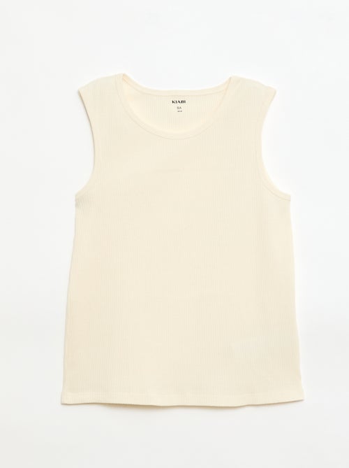 3er-Pack gerippte Tanktops - Kiabi