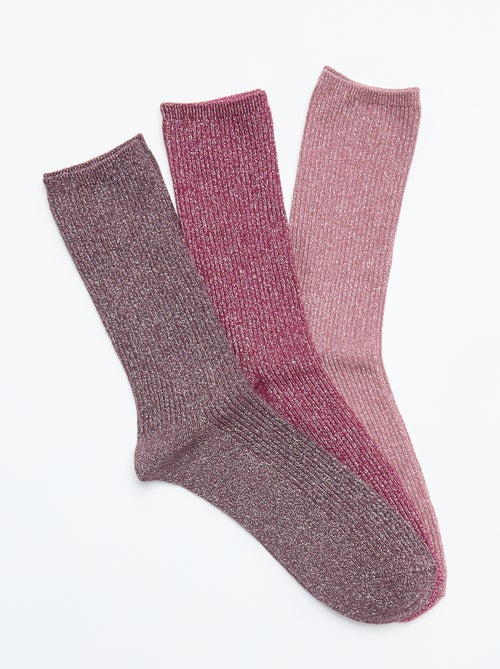 3er-Pack Glitzersocken - Kiabi