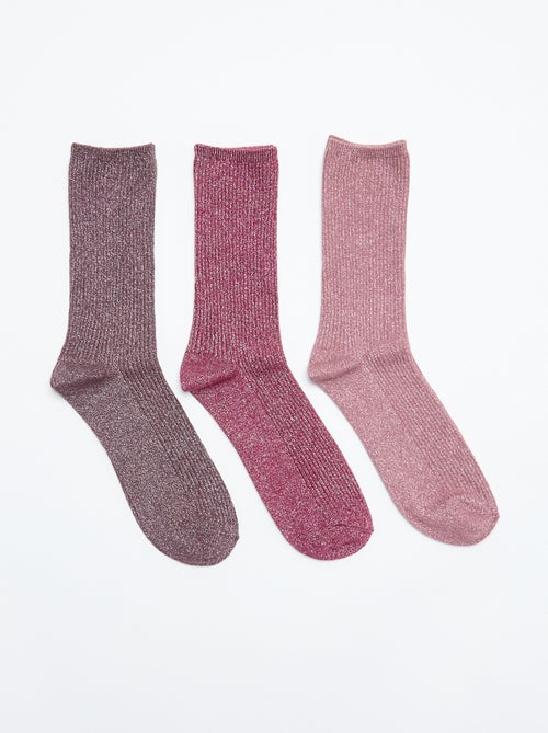 3er-Pack Glitzersocken - Kiabi