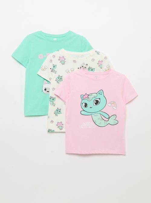 3er-Pack Kurzarm-T-Shirts "Gabby und das magische Haus" - Kiabi