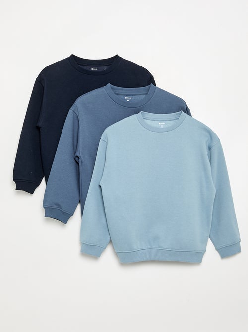 3er-Pack Langarm-Fleece-Sweatshirts - Kiabi