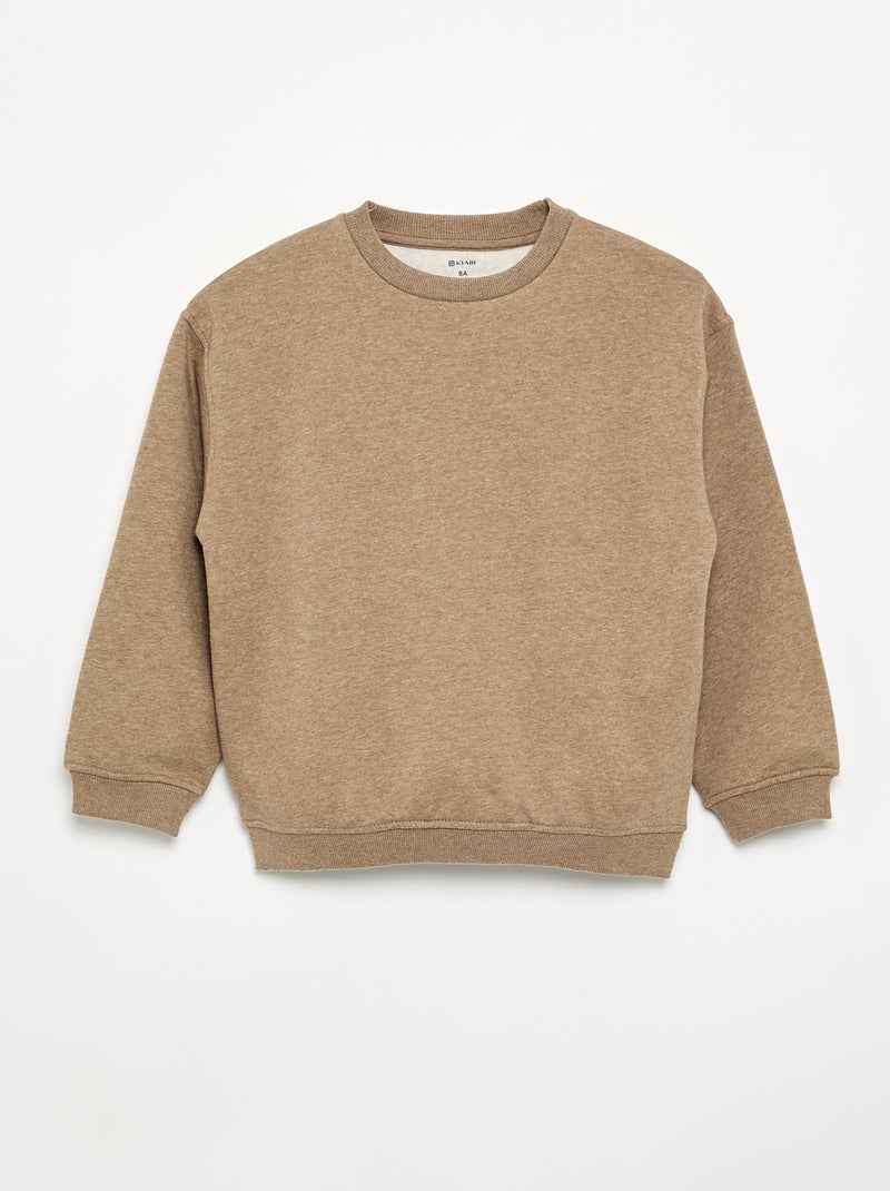 3er-Pack Langarm-Fleece-Sweatshirts Braun - Kiabi
