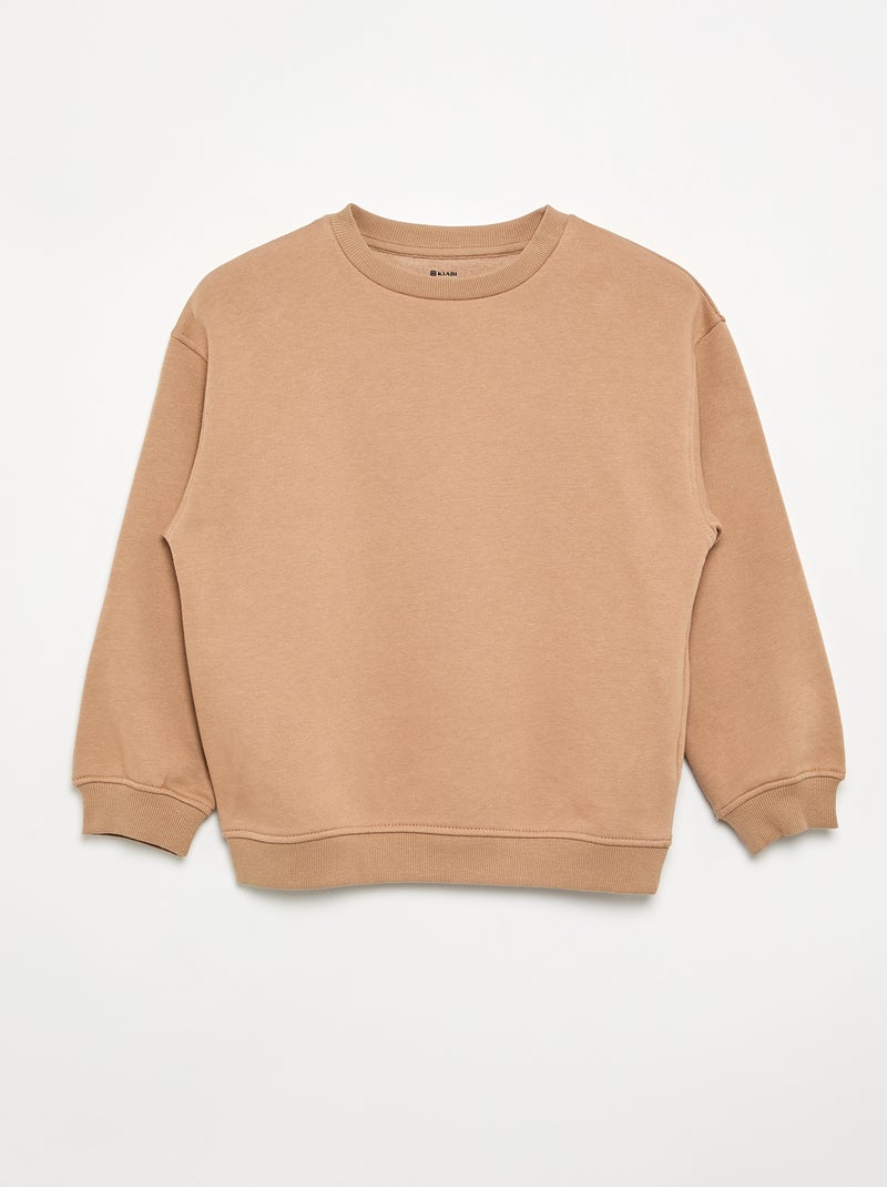 3er-Pack Langarm-Fleece-Sweatshirts Braun - Kiabi