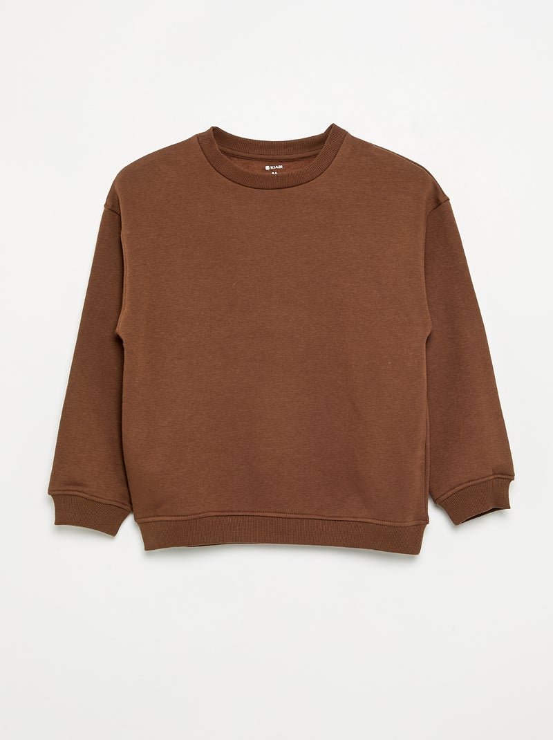 3er-Pack Langarm-Fleece-Sweatshirts Braun - Kiabi