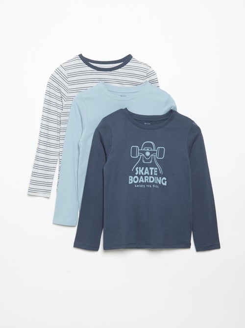 3er-Pack Langarm-T-Shirts - Kiabi