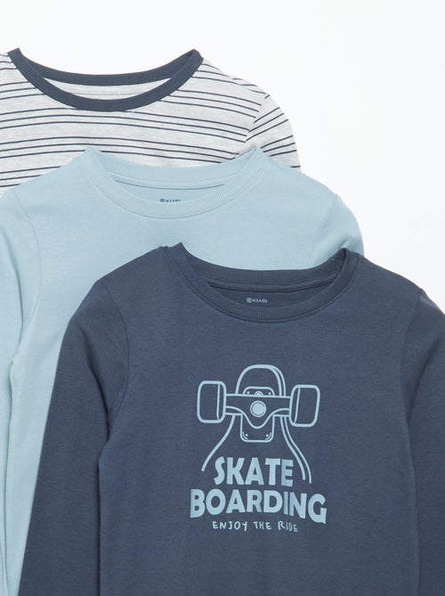 3er-Pack Langarm-T-Shirts - Kiabi