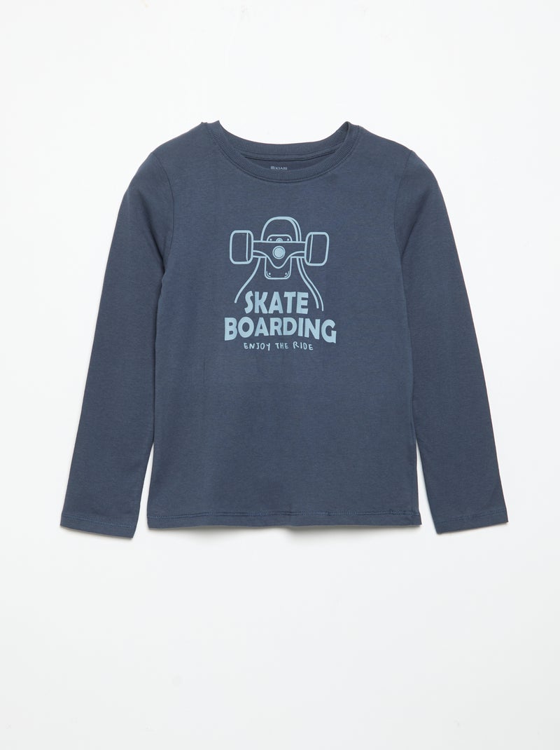 3er-Pack Langarm-T-Shirts Bleu - Kiabi