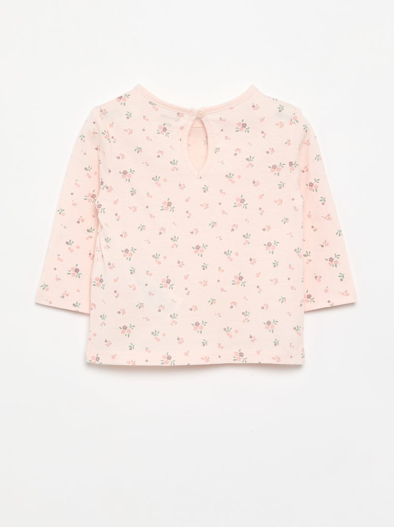 3er-Pack Langarm-T-Shirts Rose - Kiabi