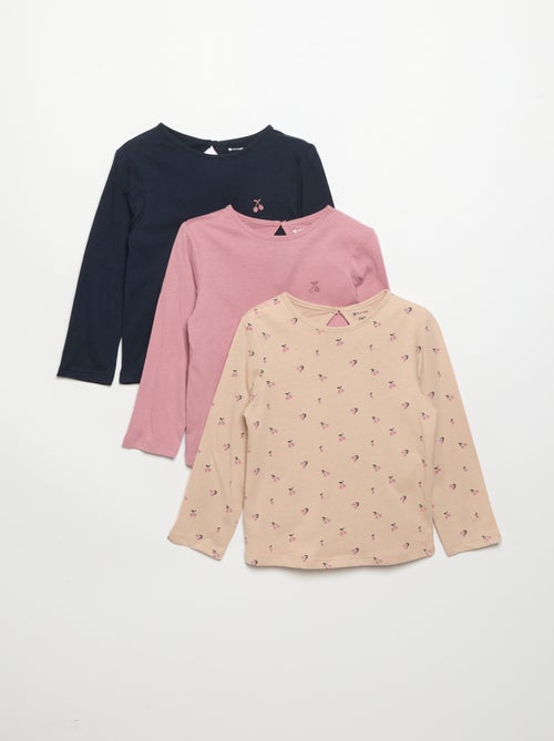 3er-Pack Langarm-T-Shirts - Kiabi