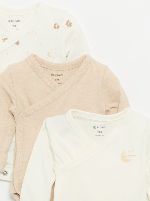 3er-Pack langärmlige Bodys - Kiabi