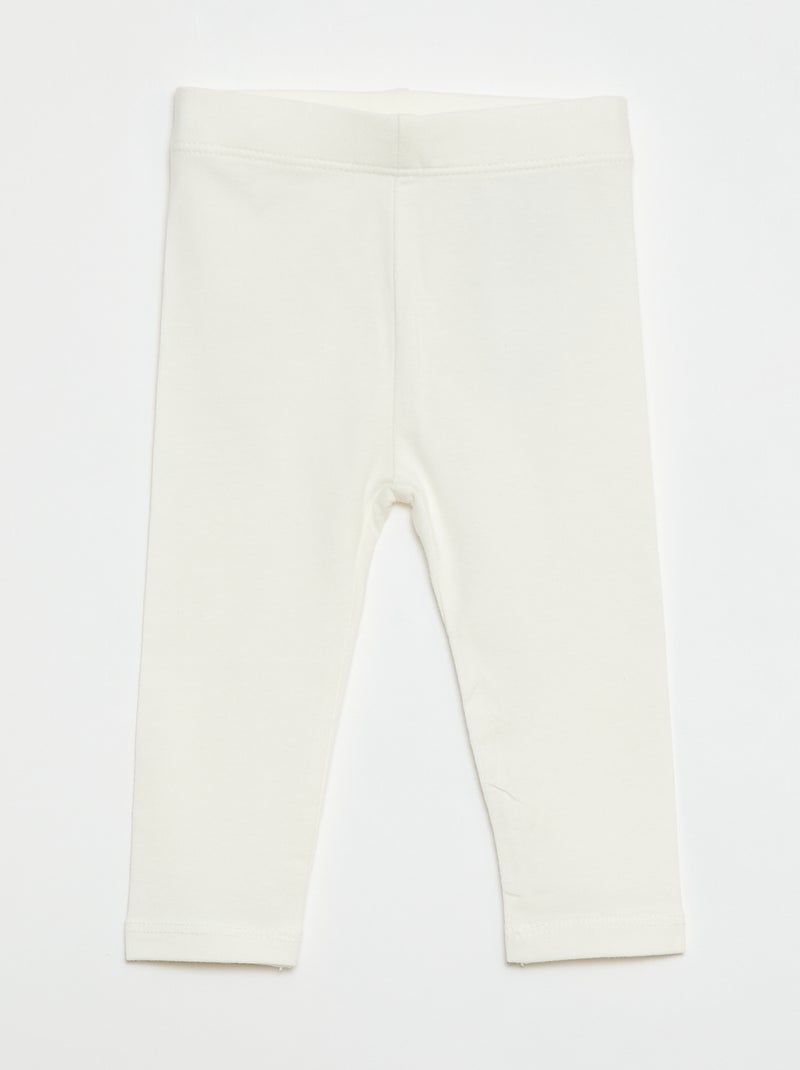 3er-Pack lange Leggings Weiß - Kiabi
