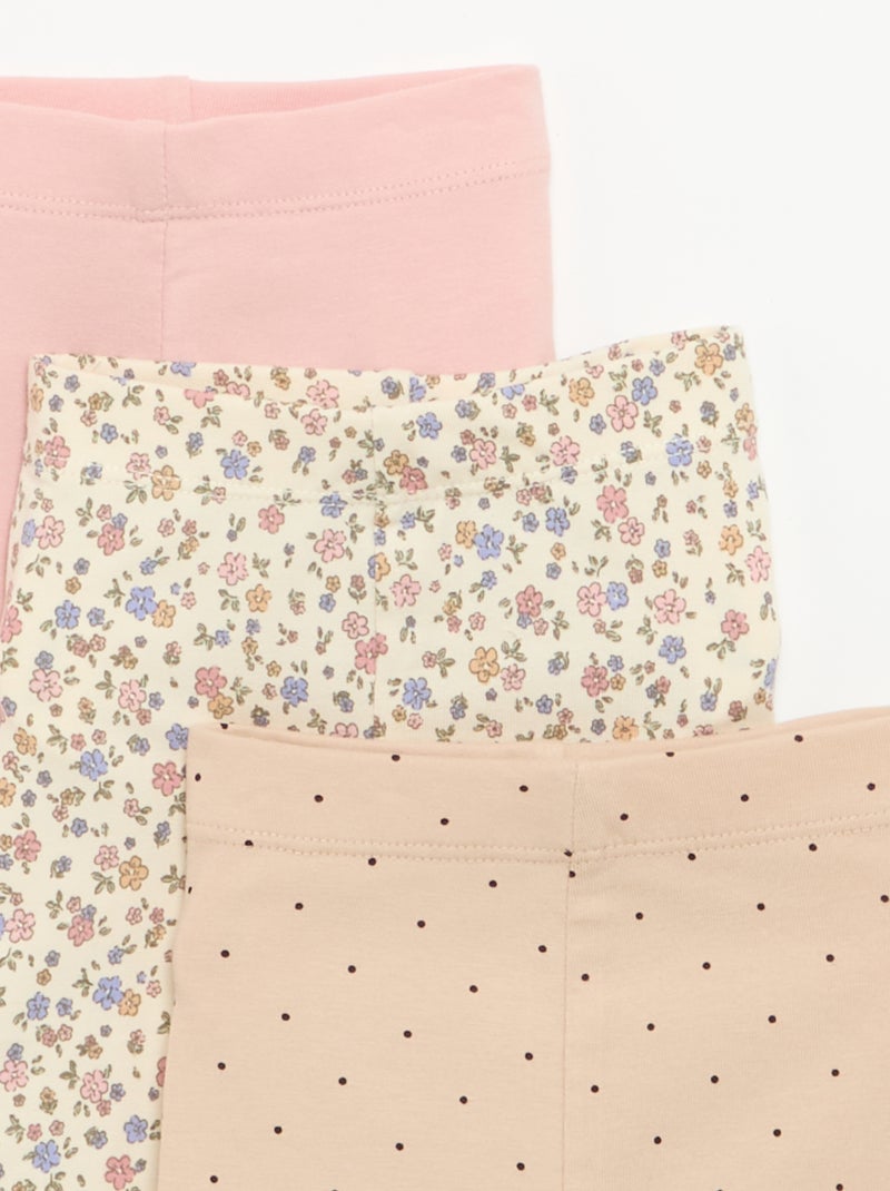 3er-Pack lange Leggings Weiß - Kiabi