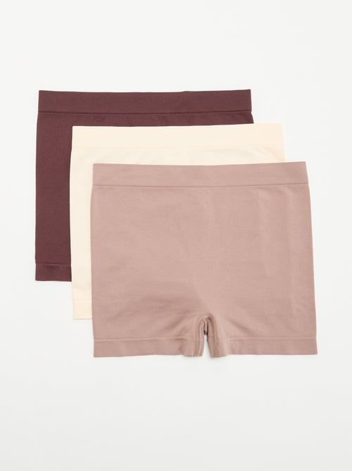 3er-Pack nahtlose Shortys - Kiabi