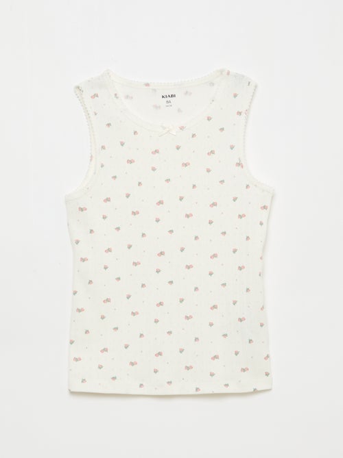 3er-Pack Pointelle-Strick-Tanktops - Kiabi