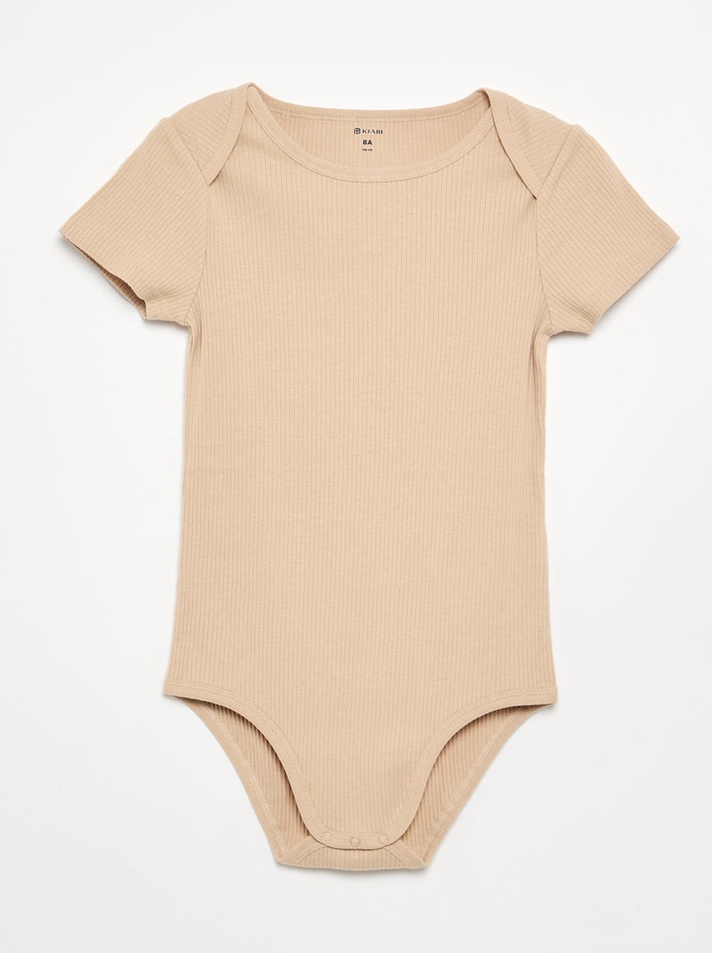 3er-Pack Ripp-Bodys – Kollektion einfach anzuziehen Beige - Kiabi