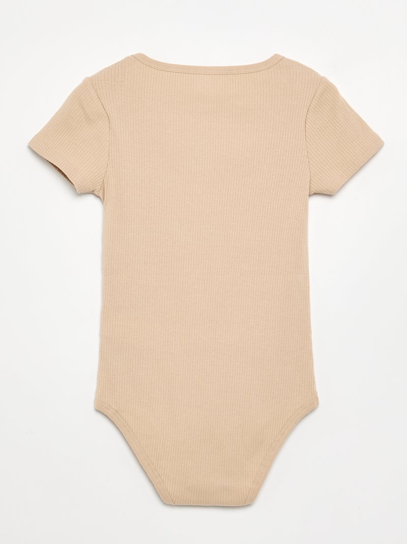 3er-Pack Ripp-Bodys – Kollektion einfach anzuziehen Beige - Kiabi