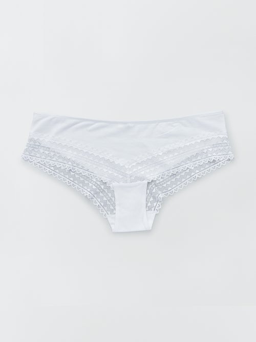 3er-Pack Shortys mit Spitze - Kiabi