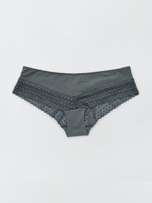 3er-Pack Shortys mit Spitze - Kiabi