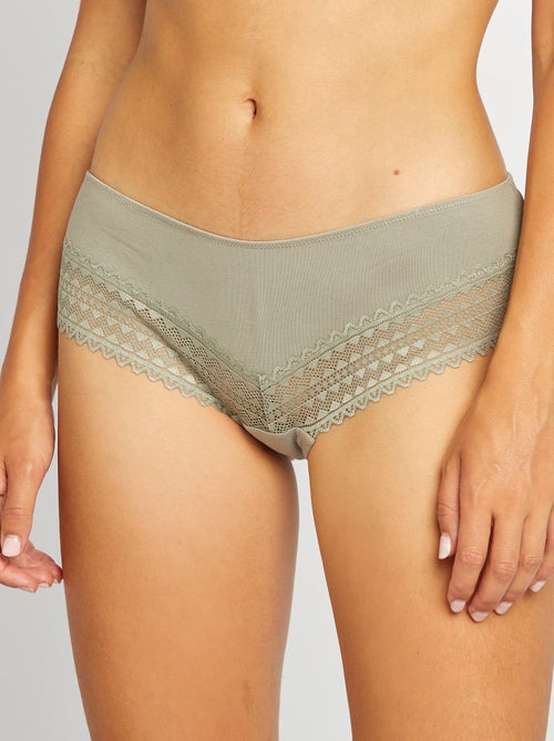 3er-Pack Shortys mit Spitze - Kiabi