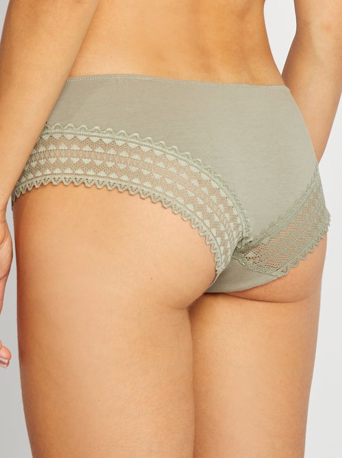 3er-Pack Shortys mit Spitze - Kiabi