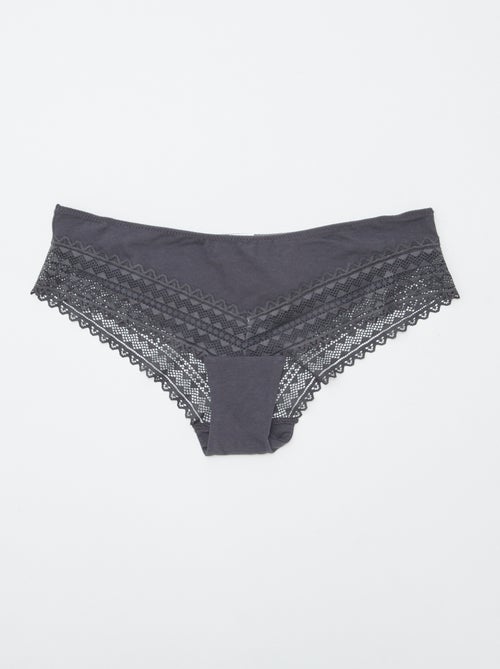 3er-Pack Shortys mit Spitze - Kiabi