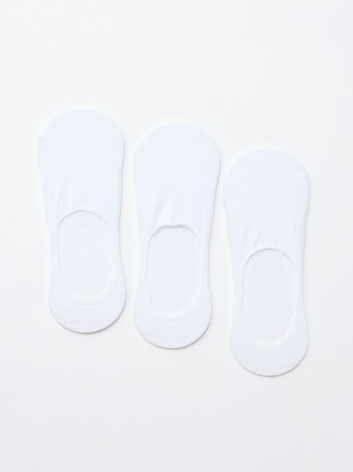 3er-Pack Socken aus einfarbiger Baumwolle - Kiabi