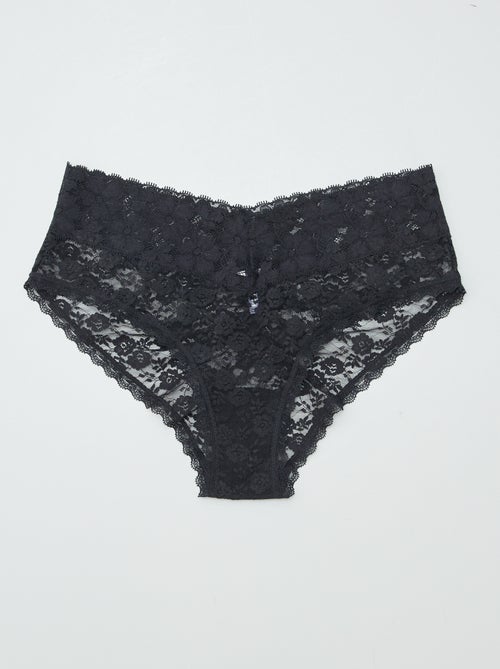 3er-Pack Spitzen-Shortys - Kiabi