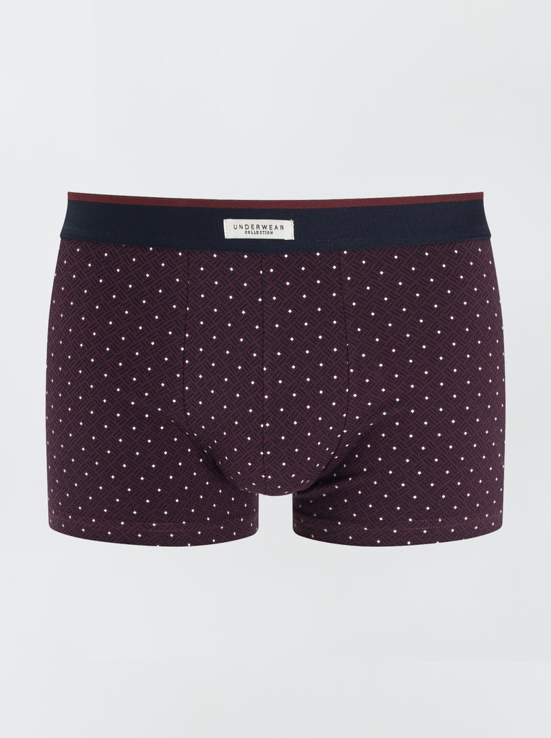 3er-Pack Stretch-Boxershorts Rot - Kiabi