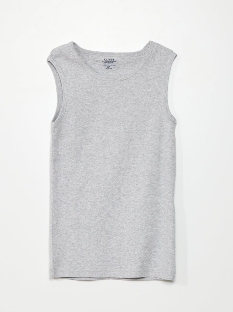3er-Pack Tanktops Weiß - Kiabi