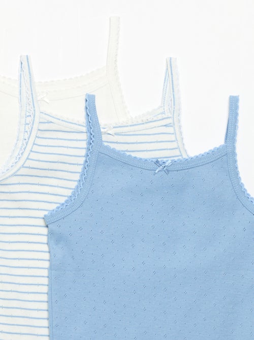 3er-Pack Trägershirts aus Pointelle-Strick - Kiabi