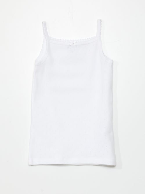 3er-Pack Trägershirts aus Pointelle-Strick - Kiabi