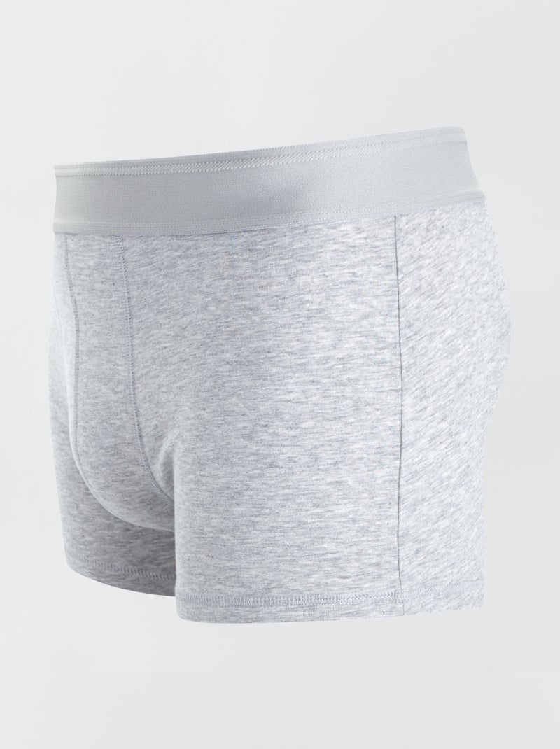 3er-Pack unifarbene Boxershorts Blau/rot/grau - Kiabi