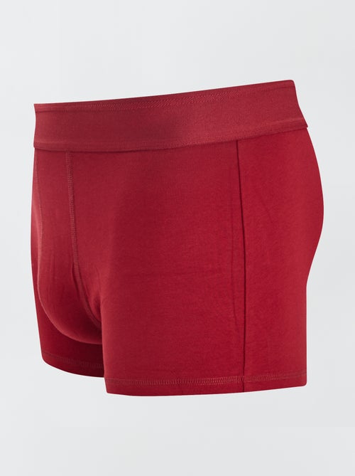 3er-Pack unifarbene Boxershorts - Kiabi